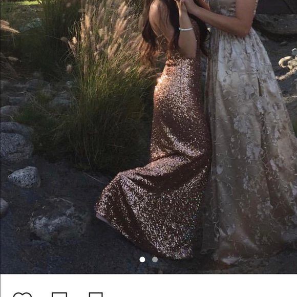 Rose gold dress for prom, formal, or ball - Picture 2 of 2